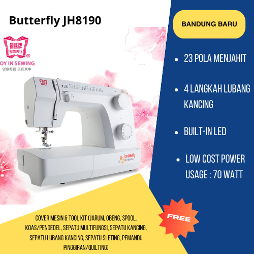 Butterfly JH8530A Mesin Jahit Portable