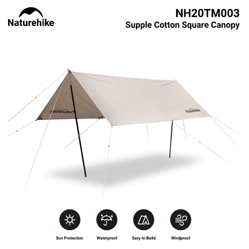 FLYSHEET NATUREHIKE NH20TM003 SUPPLE SQUARE COTTON BLENDING SUN SHELTER CANOPY SUNSCREEN SKY CURTAIN