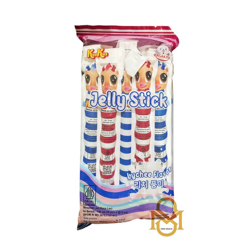 

Jelly stick Kus Kus / Stik jeli rasa buah isi 10 pcs