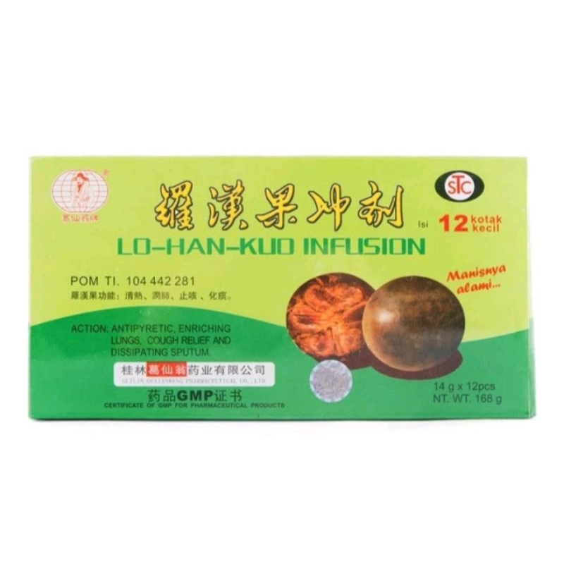 

LoHan Kuo infusion buah herbal Khan Tiongkok (14 gr x 12 pcs)