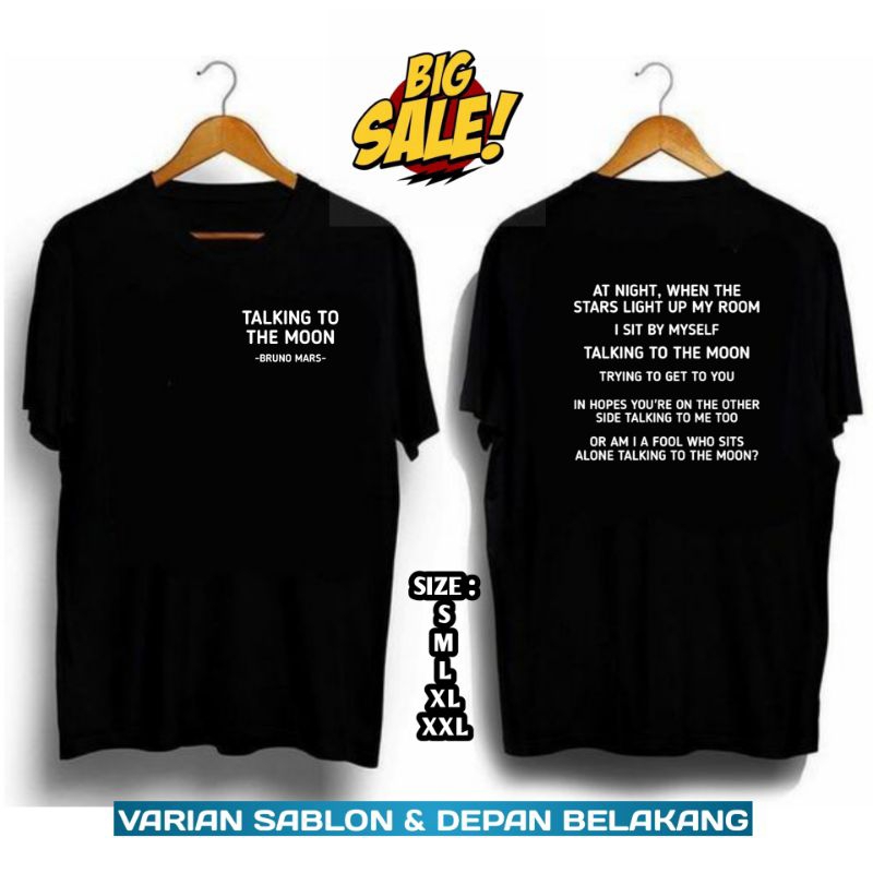LIRIK001 - Baju Kaos Desain Gambar Lirik Lagu