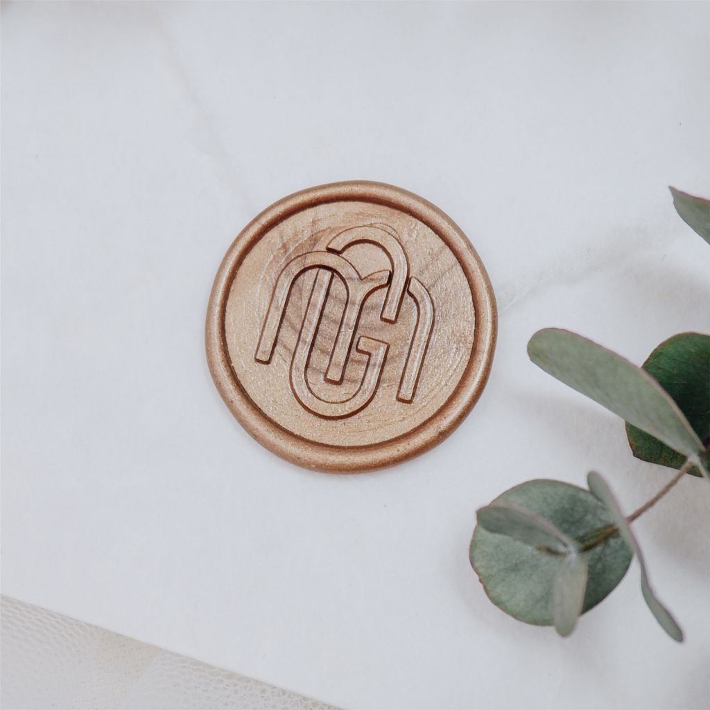 

Wax Seal logo initial MG GM Lilin Vintage Segel Undangan
