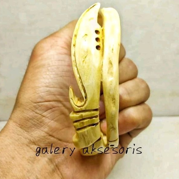 gelang akar Bahar putih asli ukir kujang 100% original