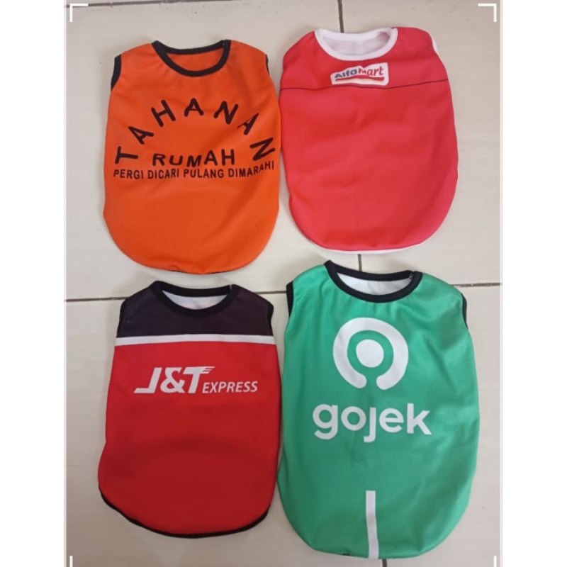 Baju gojek jnt tahanan alfamart anjing kucing preloved