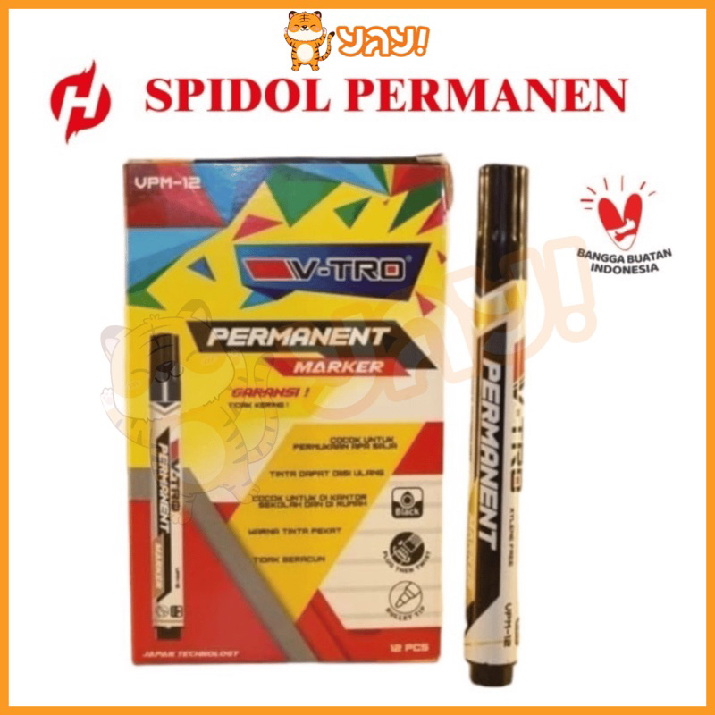 

YAY! Spidol Permanent V-Tro / Spidol Biru Hitam V-Tro