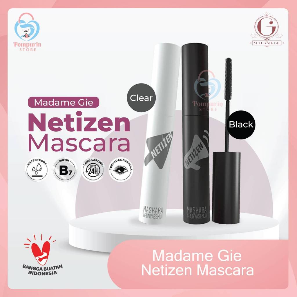 Madame Gie Mascara +62 Clear / Black / Netizen Mascara Black / Clear  - Mascara