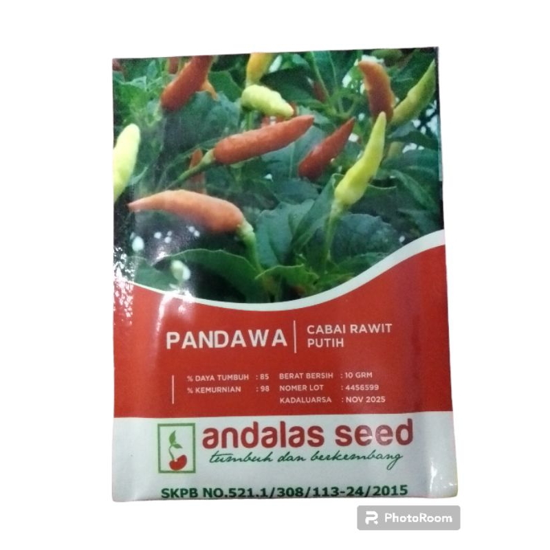 benih cabai Pandawa /cabai rawit putih 10gram
