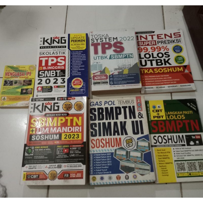 PRELOVED BUKU UTBK BUY 1 GET 1 FREE THE KING TPS 2023, THE KING SOSHUM, TPS TOSKA