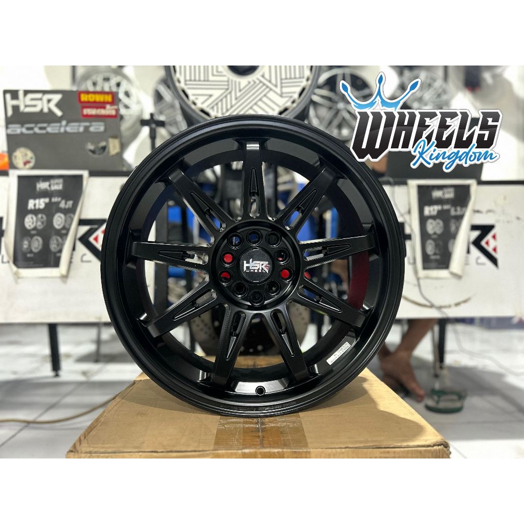 PELEK MOBIL RACING R18 ZENNIX NEW AVANZA NEW XENIA HSR TIKALA RING 18 DOBEL PCD 5X100 5X114 BLACK/ H