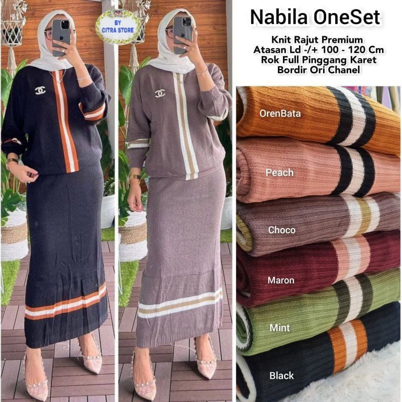ONESET RAJUT | SET ROK RAJUT | GROSIR PAKAIAN WANITA MUSLIM TERMURAH MEDAN