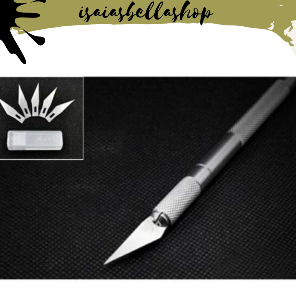 

Cutter Alat Kerajinan Tangan Seni Pahat Kayu Decal Knifezer Precision Cutting|| Pisau Bonsai Sayat Ukir Pen Cutter Set Mata dan Gagang
