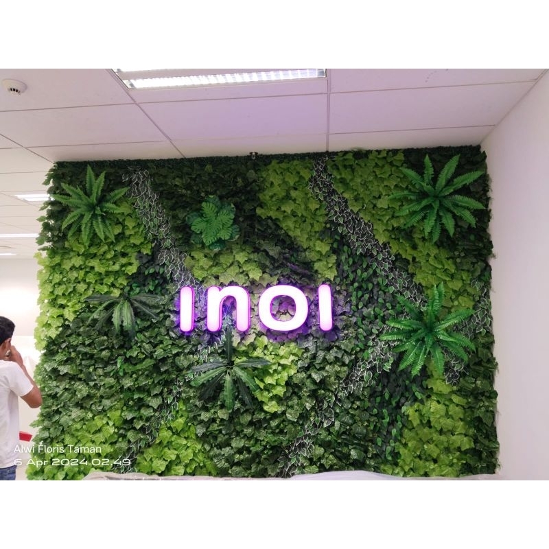 Dekorasi Dinding Tanaman Palsu Vertical Garden Sintetis