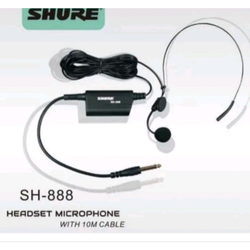 Super murah mic kabel headset/ bando sure SH 888 panjang kabel 10m
