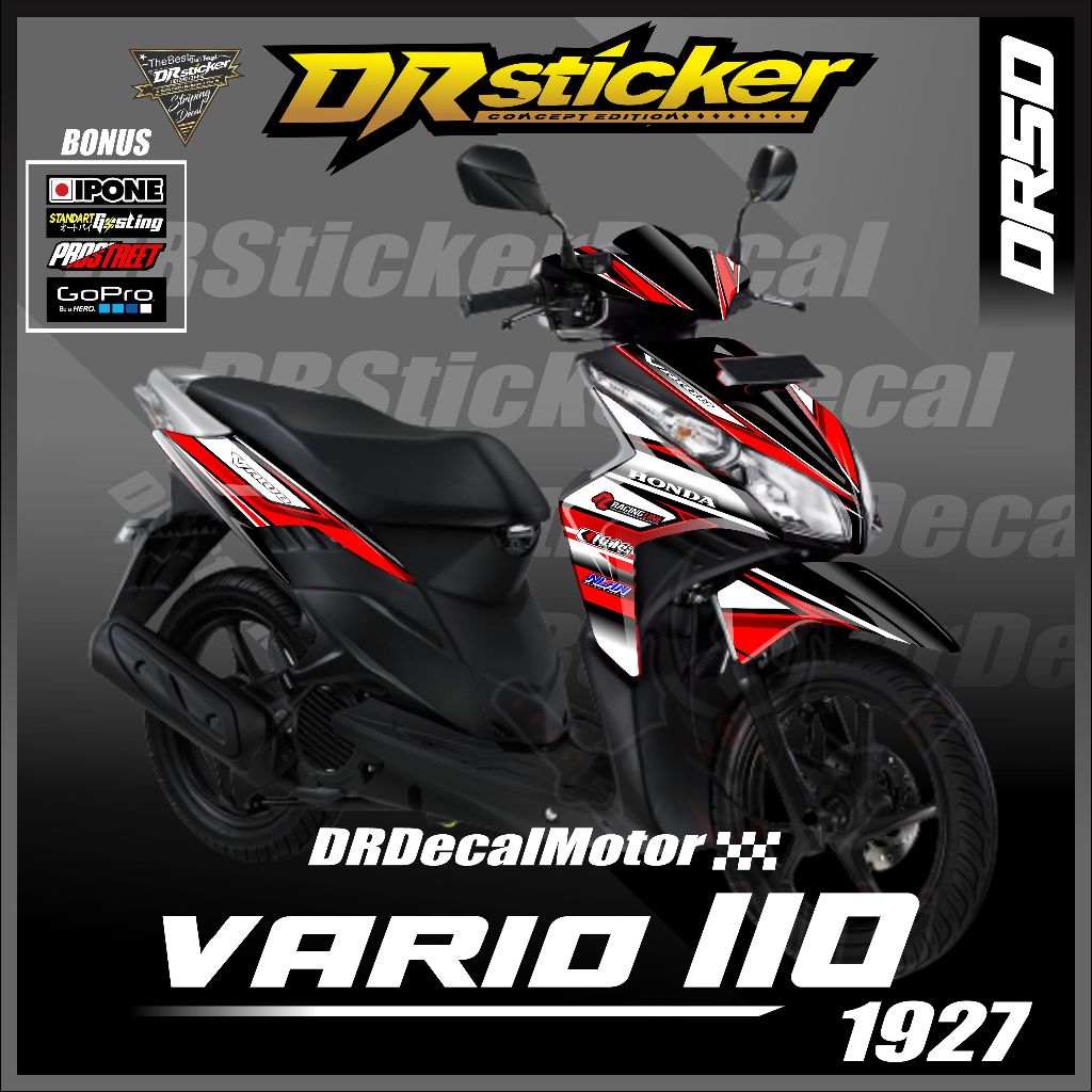 Decal Stiker VARIO 110 TECHNO KARBU - Skotlet Motor Full Body Vario Techno 110 Desain Varia grafis