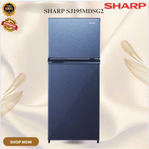 Kulkas Sharp SJ195MDSG 2 Pintu Silver Gray
