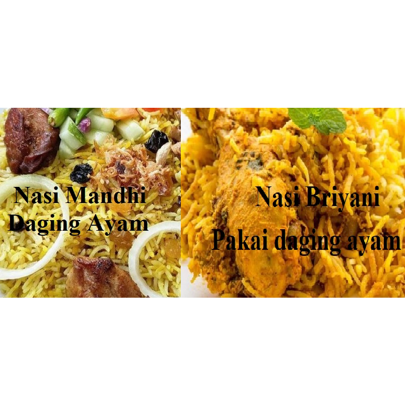 

PAKET NASI KEBULI BRIYANI KABSAH MANDHI SHAWARMA BUKHARI INSTAN