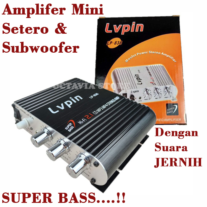 Amplifier Mini Setero + Subwoofer Original Super BASS.....