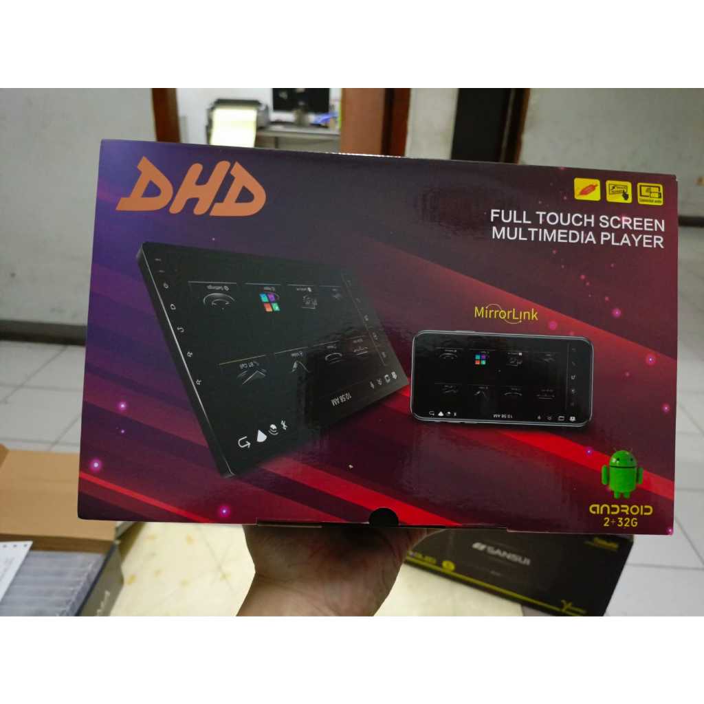 TV android mobil 9" Ram 2/32 merek DHD