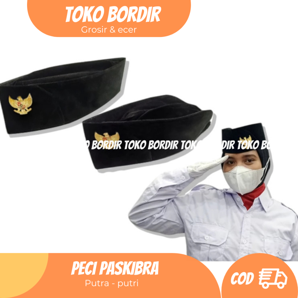peci paskibra / peci paskibraka + pin garuda