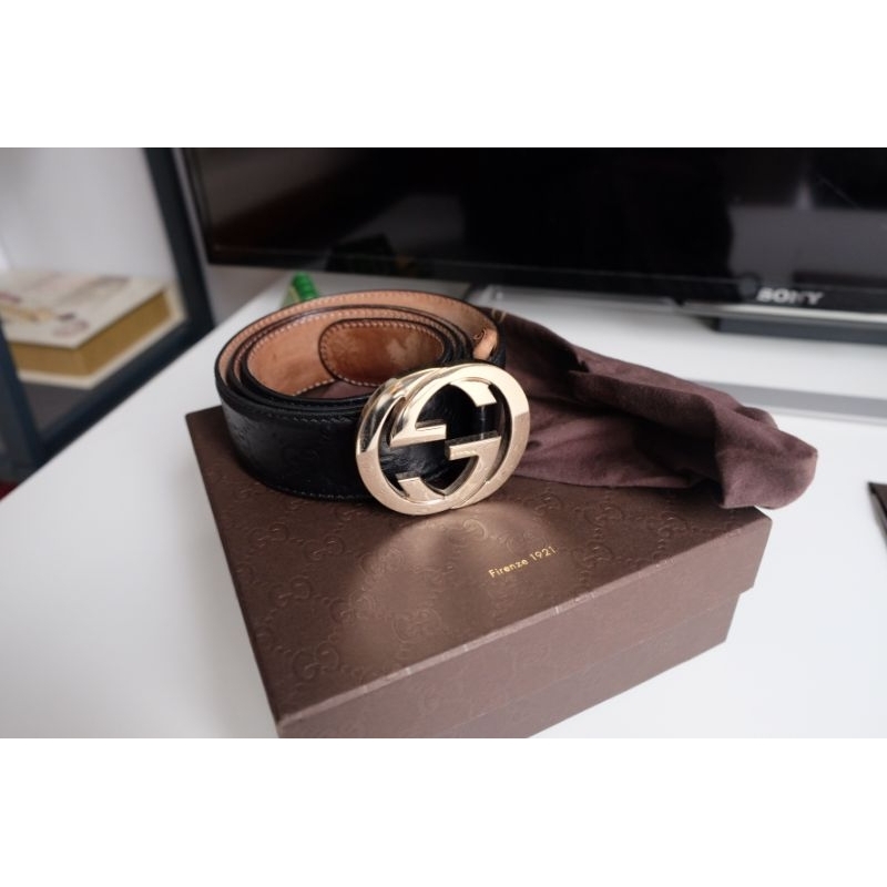 Gucci Belt // Belt Pria Second // Beli di Singapore MBS