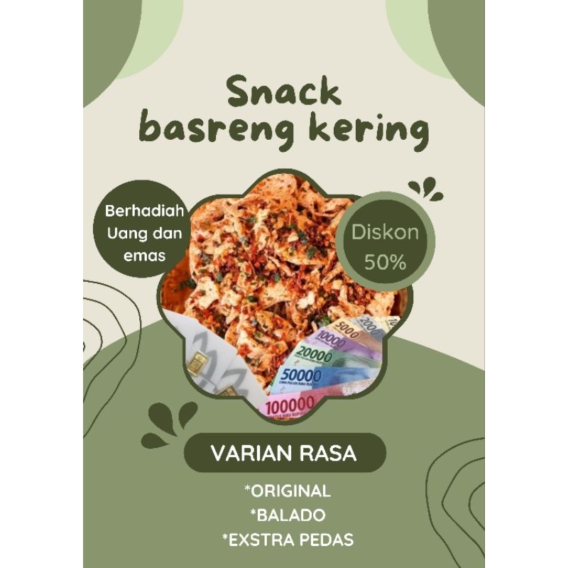 SNACK/SENEK BASRING,(BASRENG KERING) BERHADIAH UANG DAN EMAS SNACK BERHADIAH UANG