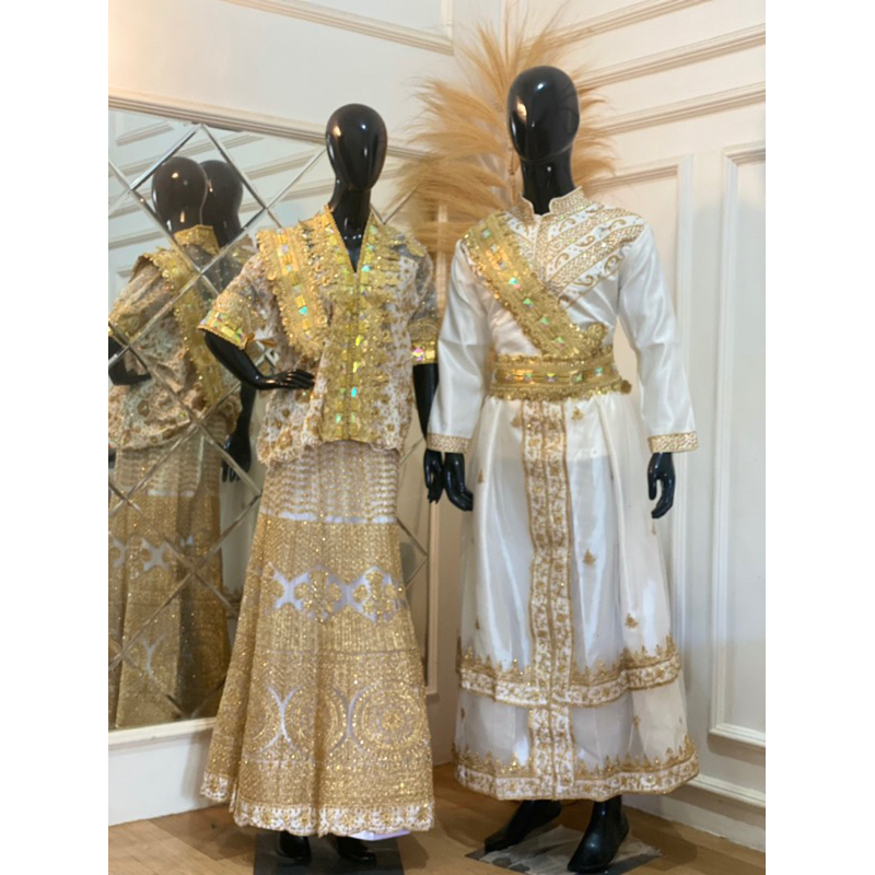 BAJU PENGANTIN ADAT BUGIS/MAKASSAR MODERN HARGA FULLSET WARNA PUTIH