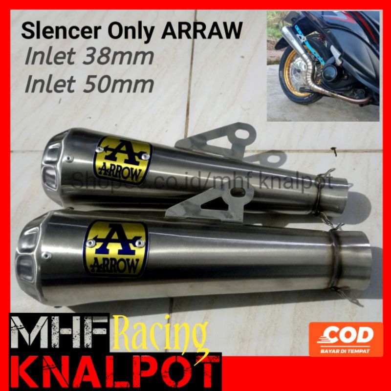 Slencer ARROW exhaust slencer saja r15 ninja cbr aerox beat vario mio dll