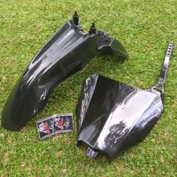 set spakbor CRF 110 + papan nomor CRF 250, spakbor minimoto crf 110 model pendek / cr 65,  papan nom