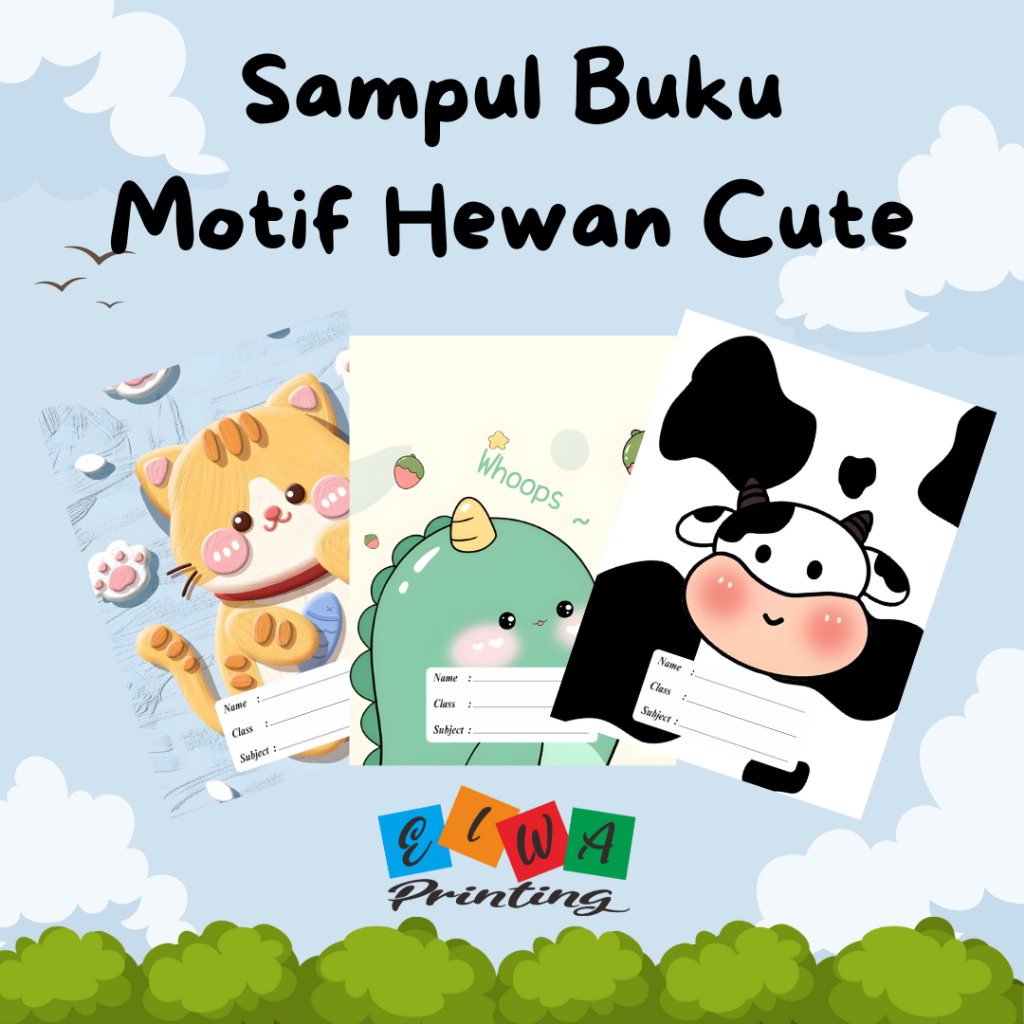 

(ISI 8 LEMBAR) SAMPUL BUKU TULIS SIDU CAMPUS BIGBOSS / SAMPUL BUKU MOTIF ESTETIK HEWAN LUCU / Sampul Custom / SAMPUL BUKU AESTHETIC