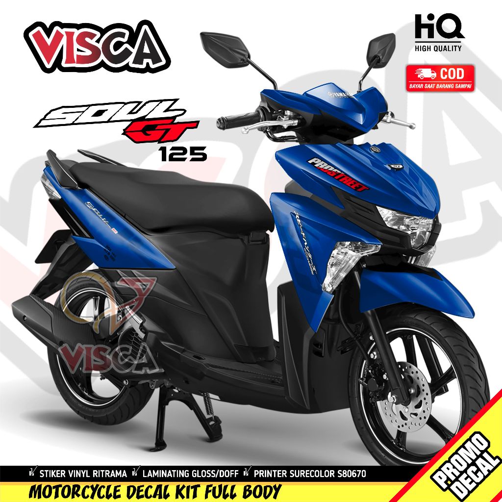 Decal Soul GT 125 Full Body Stiker Mio Soul GT 125 Full Body Striping Mio Soul GT 125 Full Body POLO
