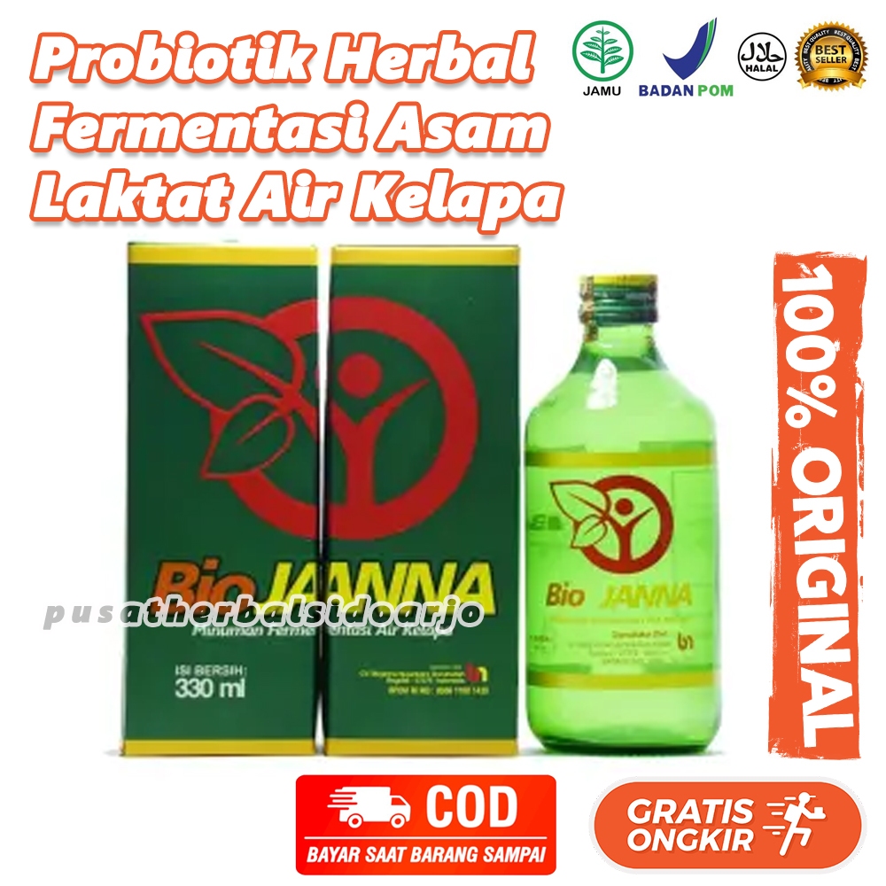 Biojannah Minuman Kesehatan Probiotik Fermentasi Air Kelapa 330ml ORI bio jannah VCO
