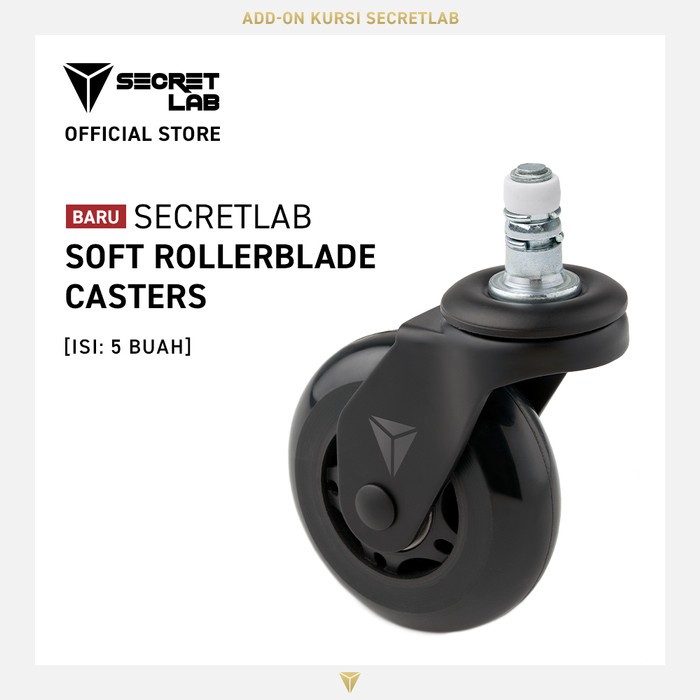 Secretlab Soft Rollerblade Casters (Isi: 5 buah)
