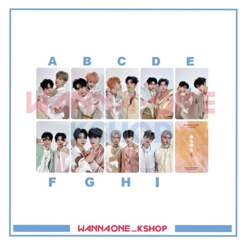 photocard ZB1 YURA YURA Unit Zerobaseone album japan