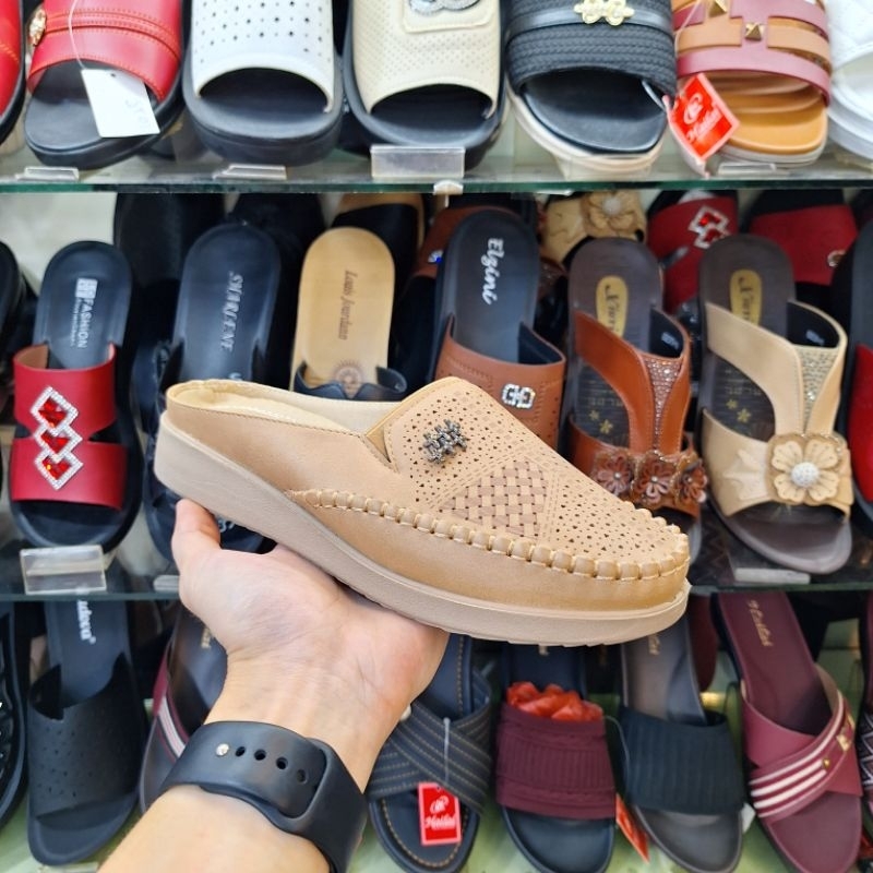 Sandal Wanita Import Tutup Depan ON ME Sandal Sepatu Wanita