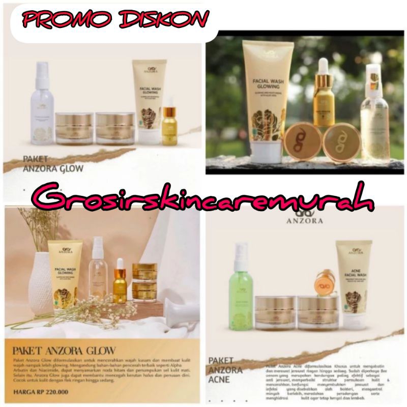 Anzora/Anzora skincare paket Glow/skincare Anzora/anzora glow