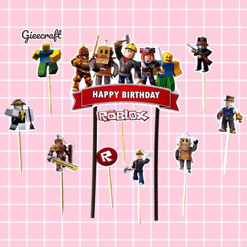 Cake Topper ROBLOX / Topper Kue ROBLOX / Hiasan Kue ROBLOX / ROBLOX