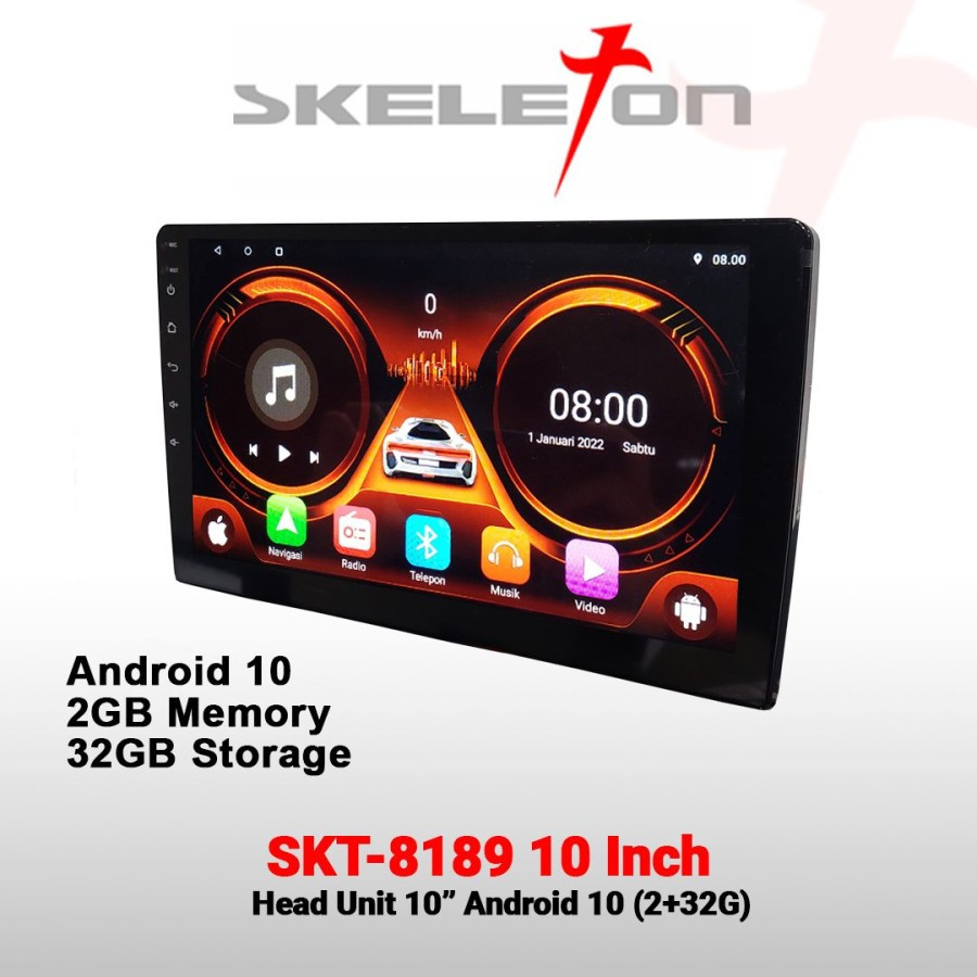 Head Unit Android Skeleton SKT-8189 10Inch