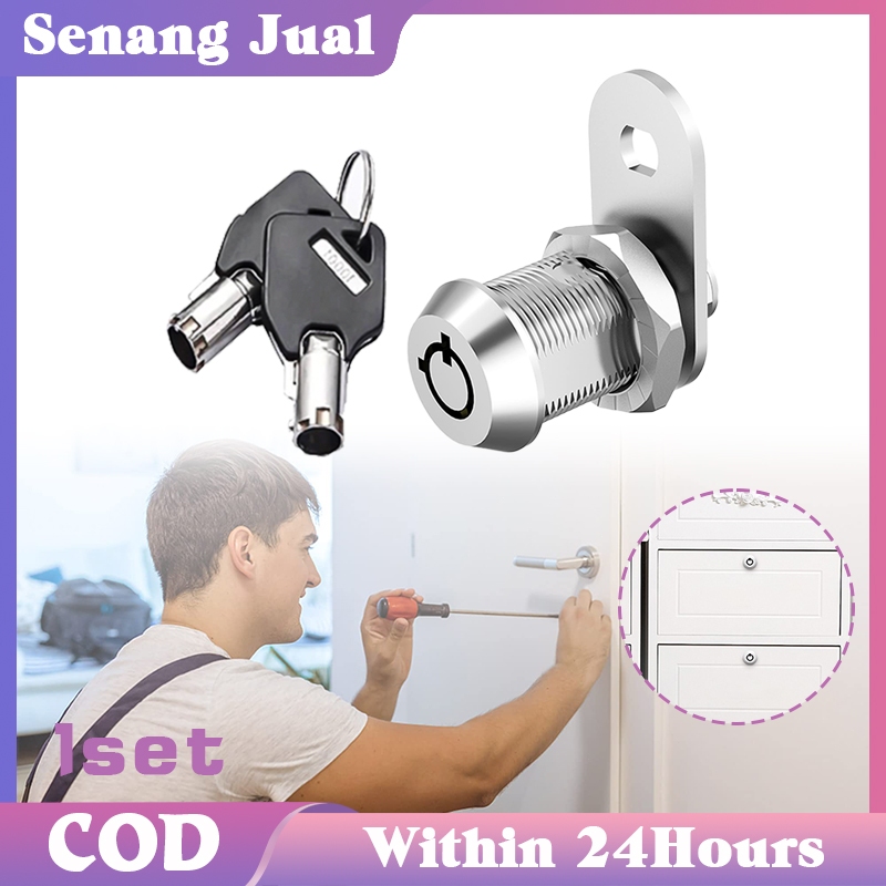 1Set Kunci Cabinet Kunci Loker Camlock Kunci Lemari Kunci Lemari Kayu Anti Maling