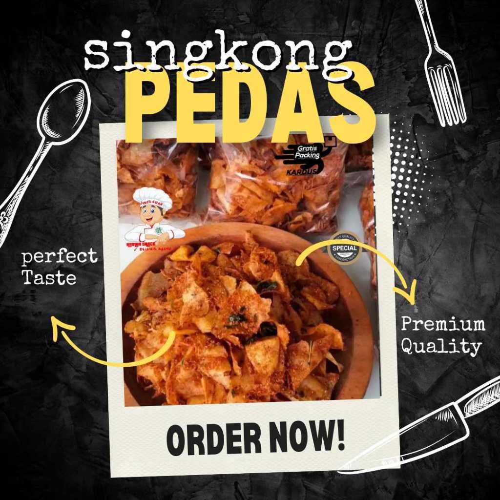 

KERIPIK SINGKOMG PEDAS | BISA COD