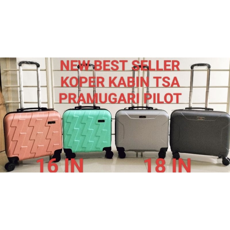 KOPER KABIN PRAMUGARI 16 INCHI FIBER POLO TSA EXPANDING BISA DIBESARKAN FREE DOS & Plastik KOPER