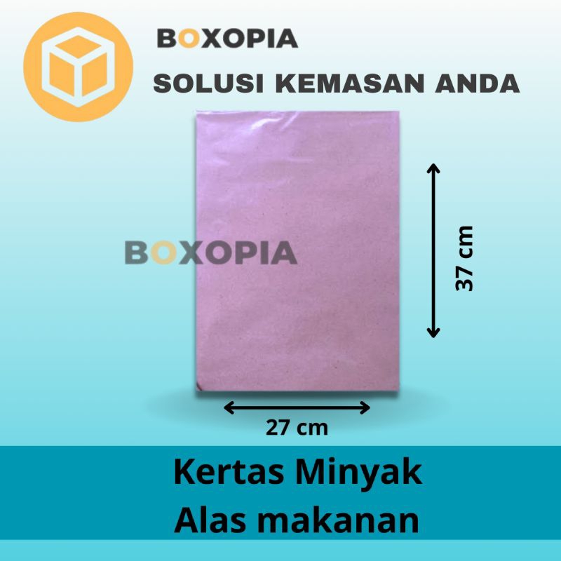 

Kertas minyak/Kertas Minyak alas makan/Kertas nasi 37x27 isi 100 pcs