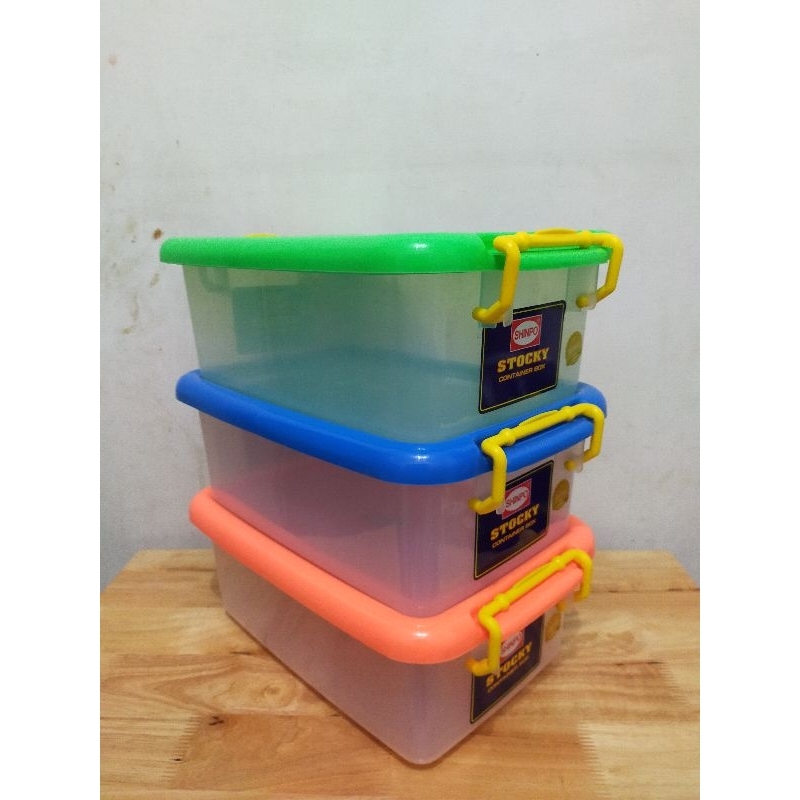 Container Box Shinpo 8Liter Stocky SIP 123-2 / Storage Box / Kotak Penyimpanan Transparan Serbaguna 