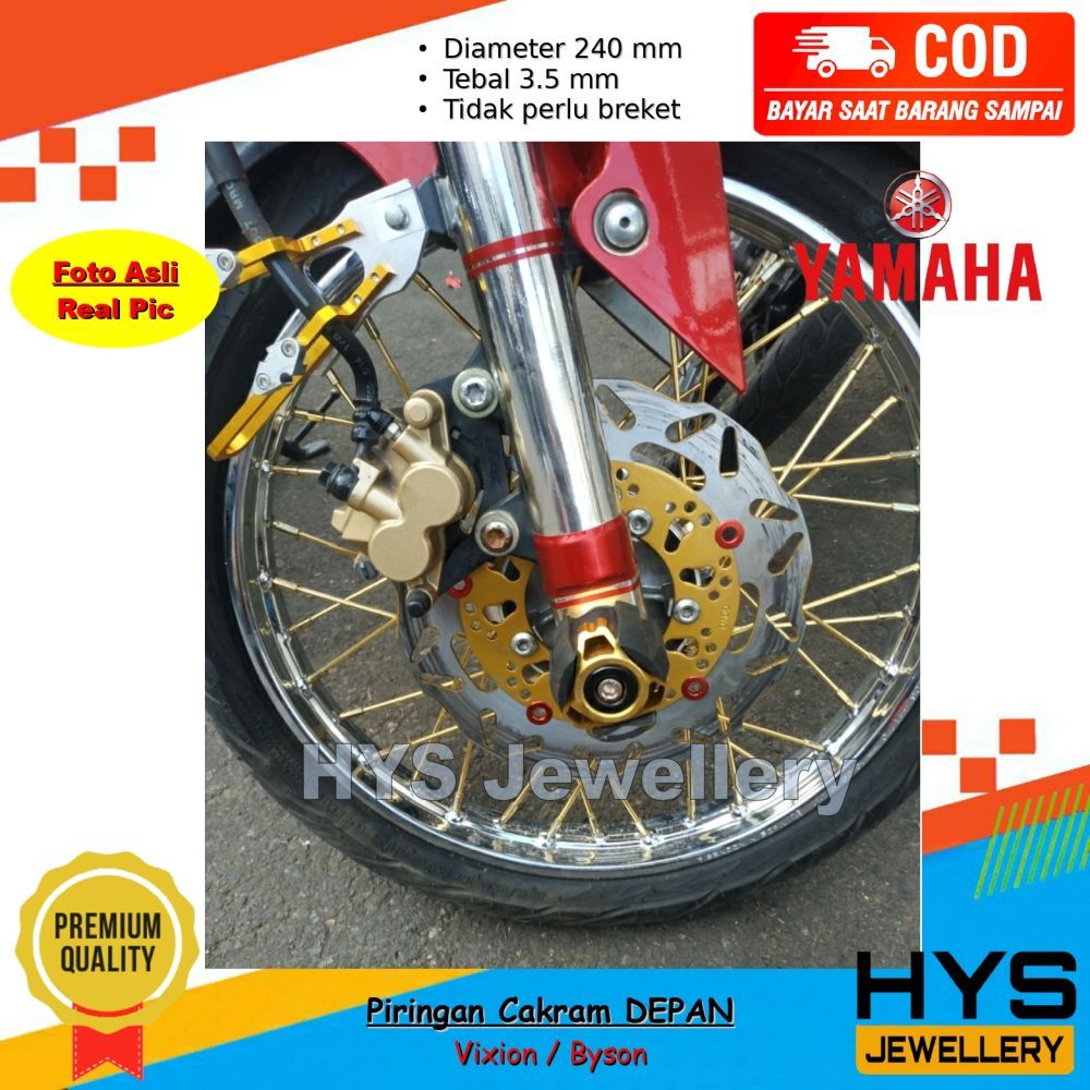 [COD] Piringan Cakram Variasi Rem Depan Disc Brake VIXION / BYSON - Sport CNC