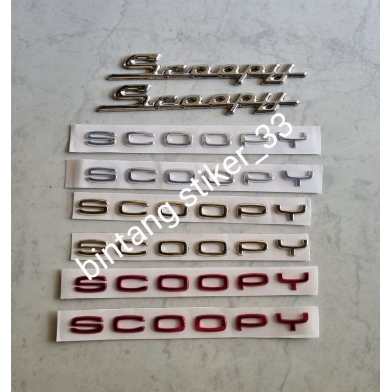 Emblem timbul scoopy lama /emblem Logo scoopy 3D timbul/emblem honda scoopy chrom/emblem Honda scoop
