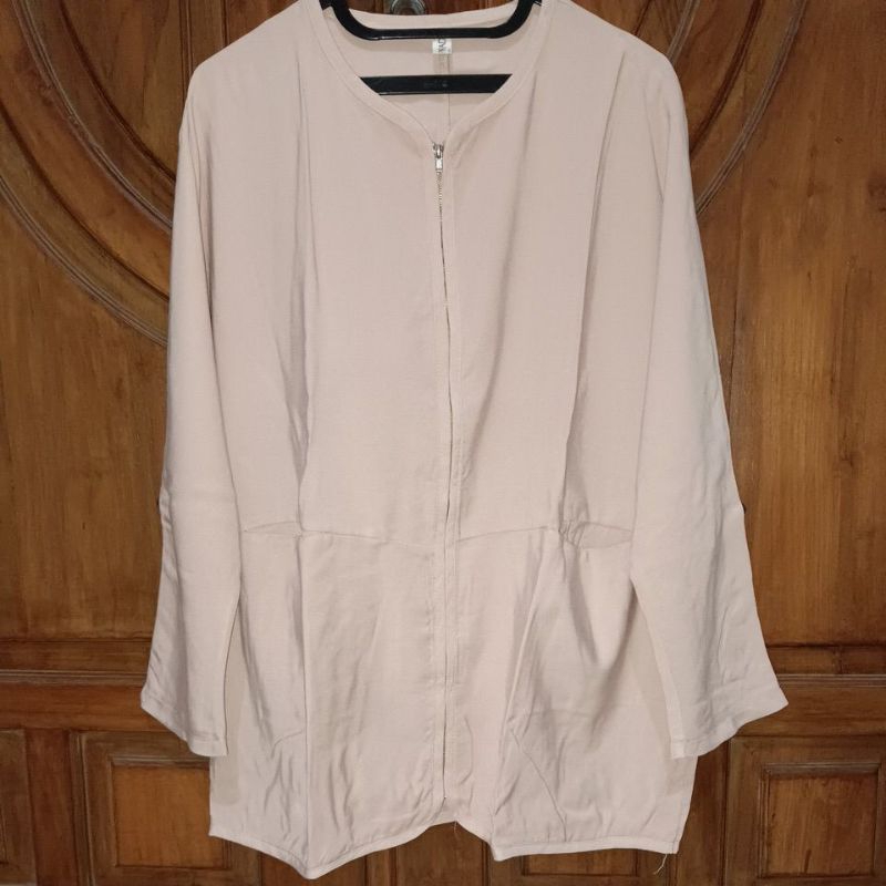 PRELOVED STORY PRADA Jaket Katun Wanita Pink Nude Bigsize