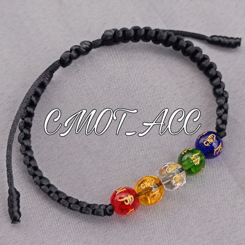 GELANG BATU PANCA KRISTAL TALI HITAM