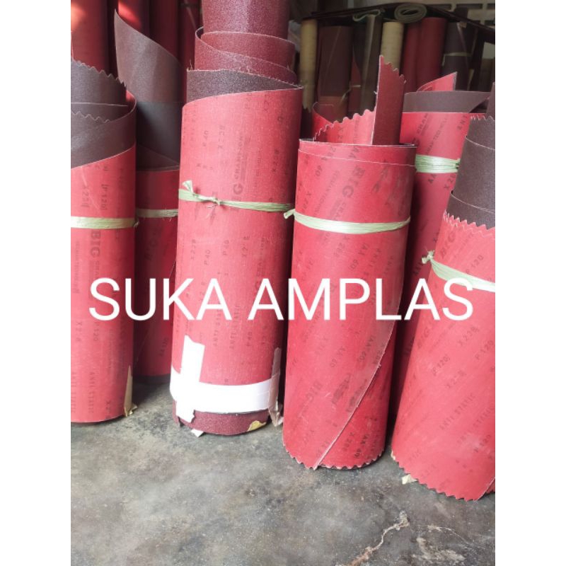 amplas baru#kiloan# kain kaku. kertas gosok. perlas. kayu. besi. sisa potong pabrik merk big campion