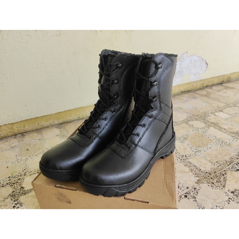 SEPATU PDL TNI POLRI KULIT SAPI ASLI PRODUKSI RESLETING