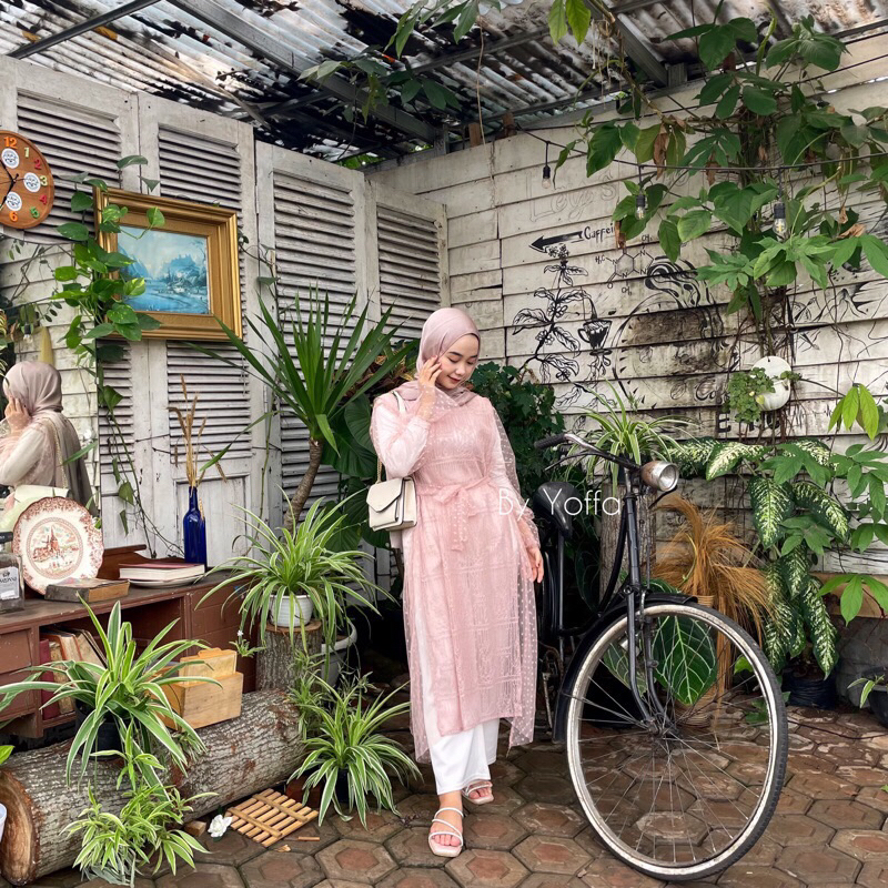 Outer tunik / outer tile brukat / rayya outer