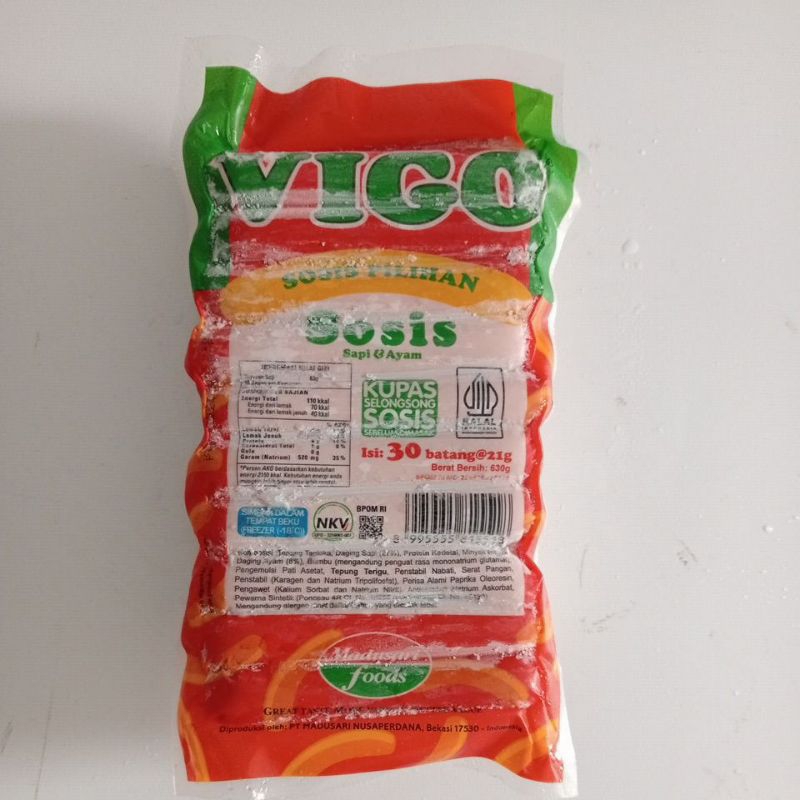 

Vigo Sosis Sapi&Ayam 630 gr isi 30